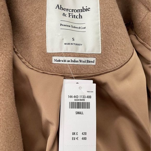 NWT Abercrombie & Fitch Elevated Dad Coat Small - Picture 2 of 8